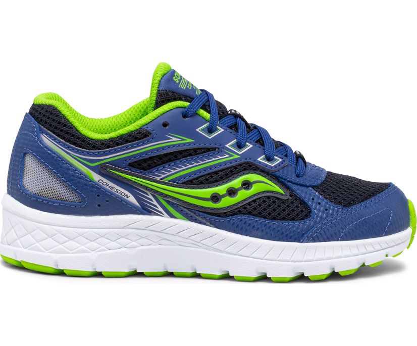 Tenis Saucony Cohesion 14 Encaje Niños Azules Verdes | México 851LISH